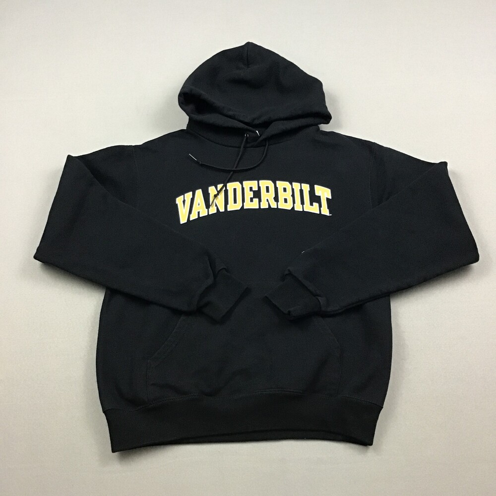 Vanderbilt Hoodie Men Small  Black Champion Pullover Sweatshirt Basketball NCAA